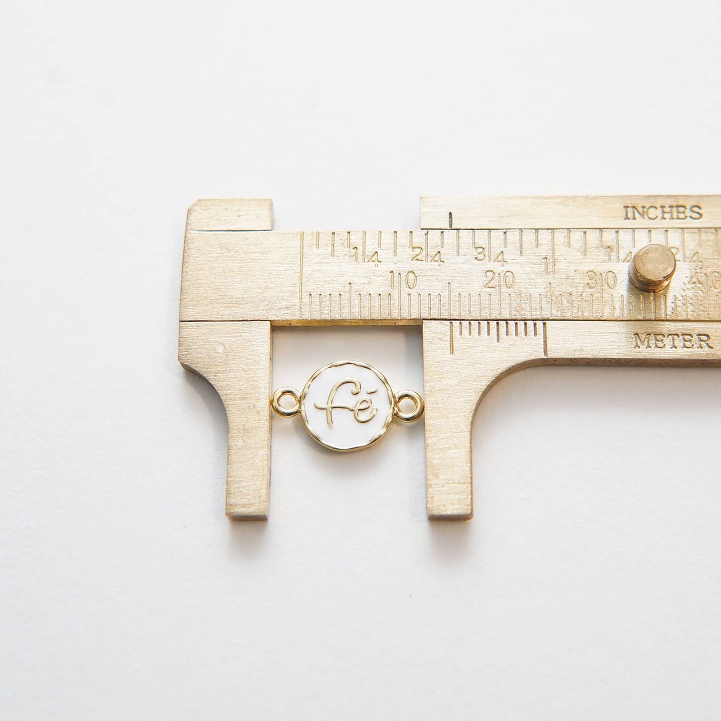 Gold Round Fe Connector Charms,18K Gold Filled Fe Pendant,Fe Charm Bracelet Necklace for DIY Jewelry Making Supply