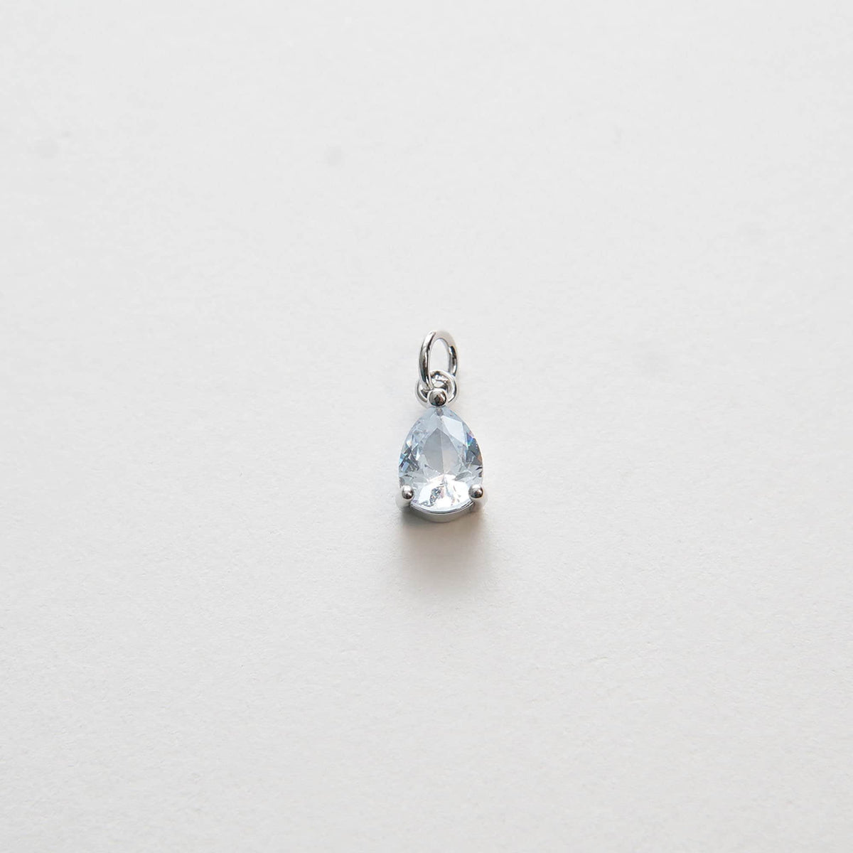 Gold Tiny Teardrop Charms,18K Gold Filled CZ Teardrop Crystal Pendant,Teardrop Charm Bracelet Necklace for DIY Jewelry Making