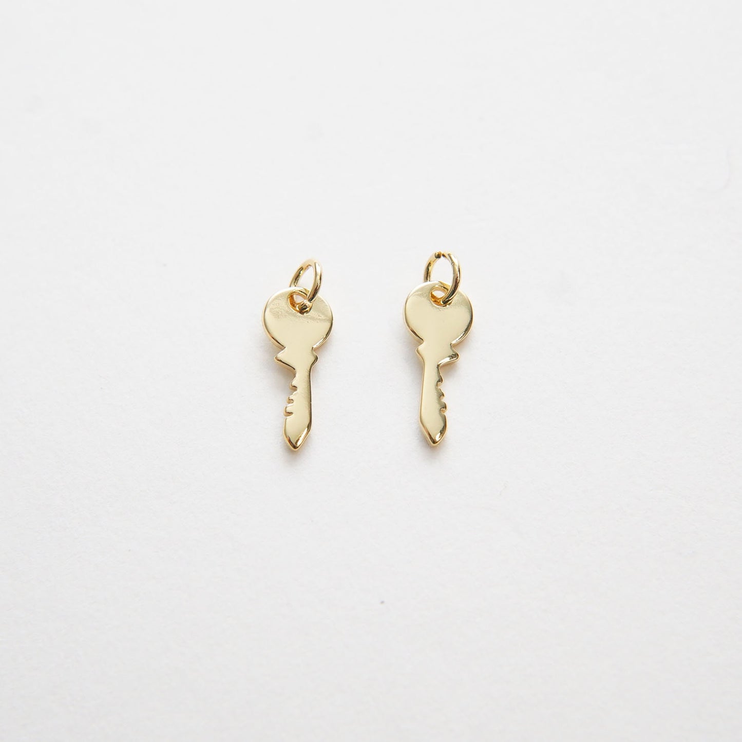 Gold key Charms,18K Gold Filled Key Pendant,Silver key Charm Bracelet Necklace for DIY Jewelry Making Supply