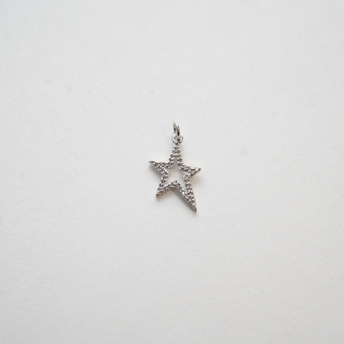 18K Gold Filled Cubic Zirconia Star Charm Pendant for Jewelry Making