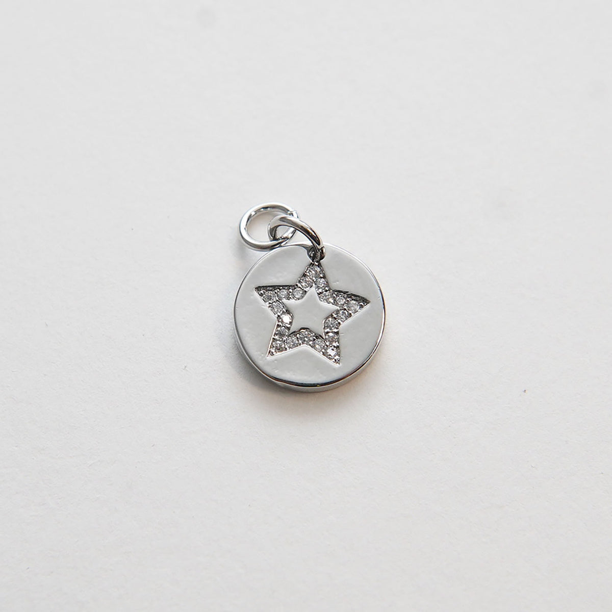 18K Gold Filled Star CZ Charm Pendant for Jewelry Making