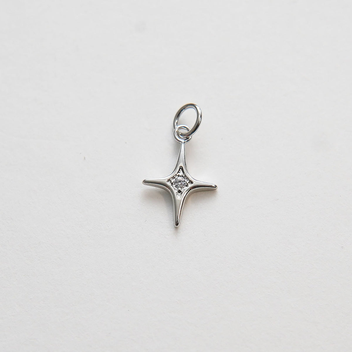 Gold Star Charms,18K Gold Filled Starburst Pendant,CZ Black North Star Charm Bracelet Necklace for DIY Jewelry Making Supply