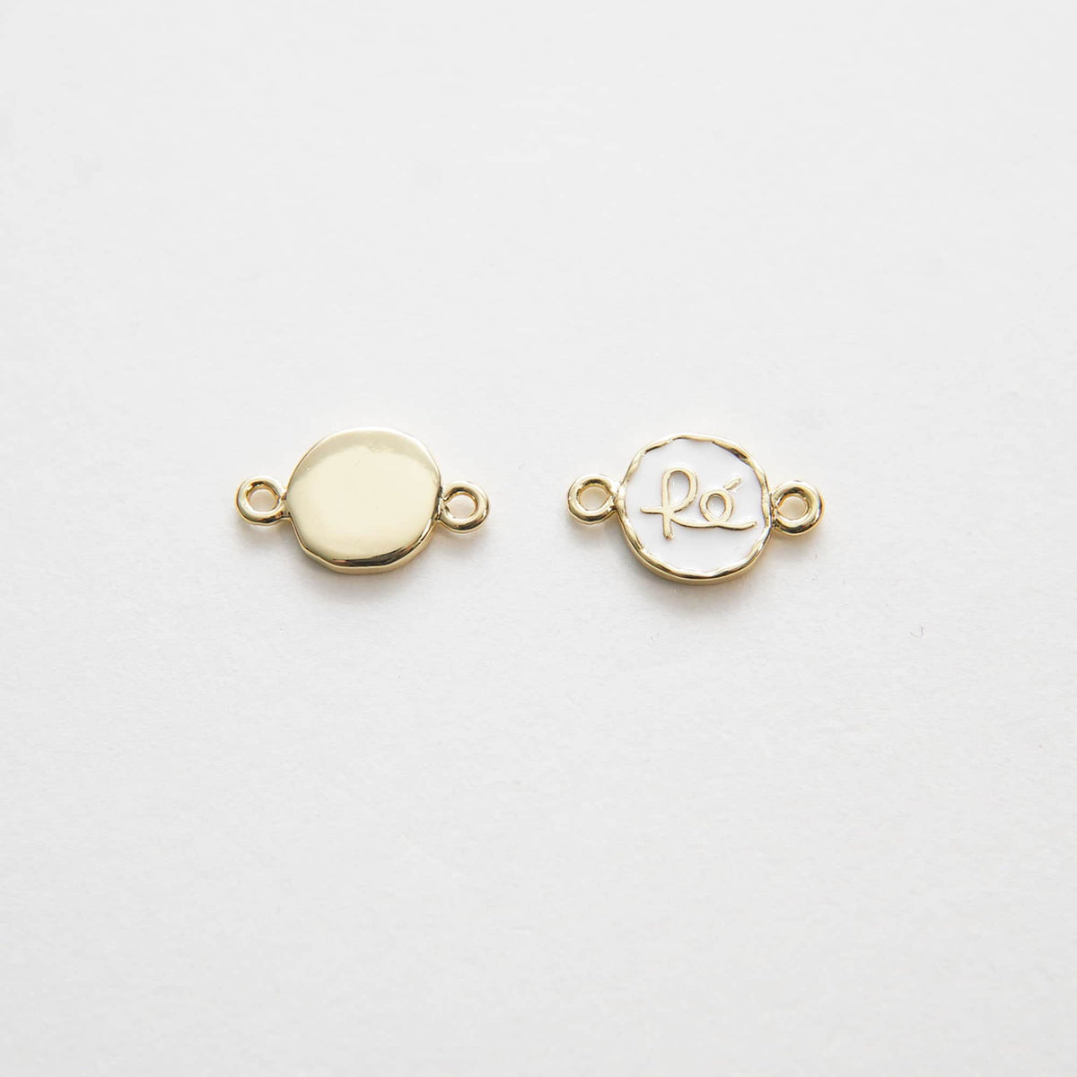 18K Gold Filled Enamel Round Connector for Jewelry Making