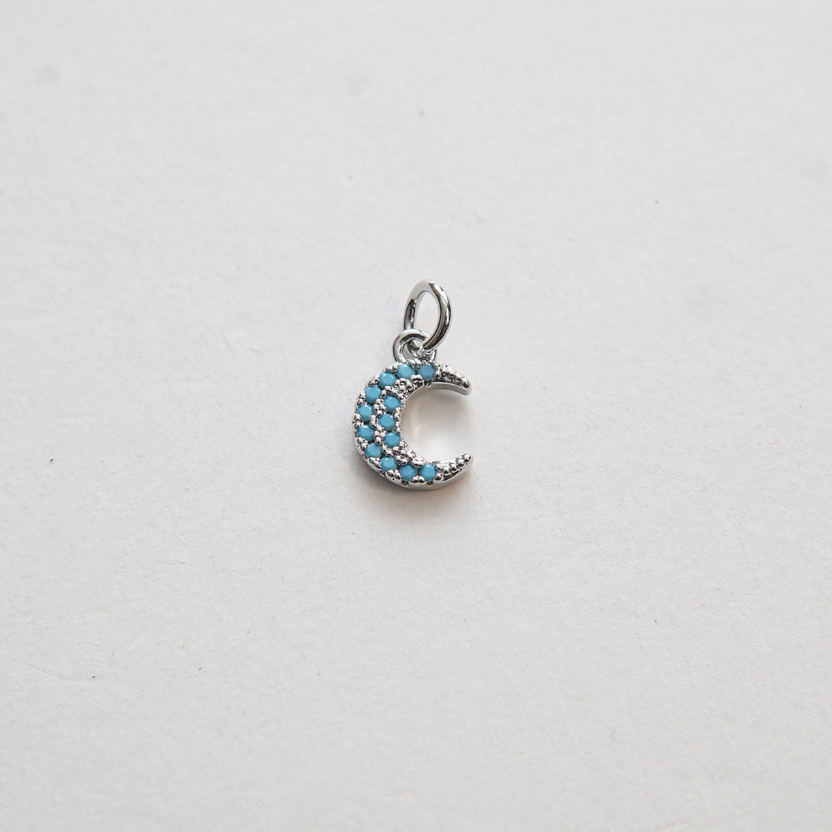 18K Gold Filled Moon Turquoise Charm Pendant for Jewelry Making