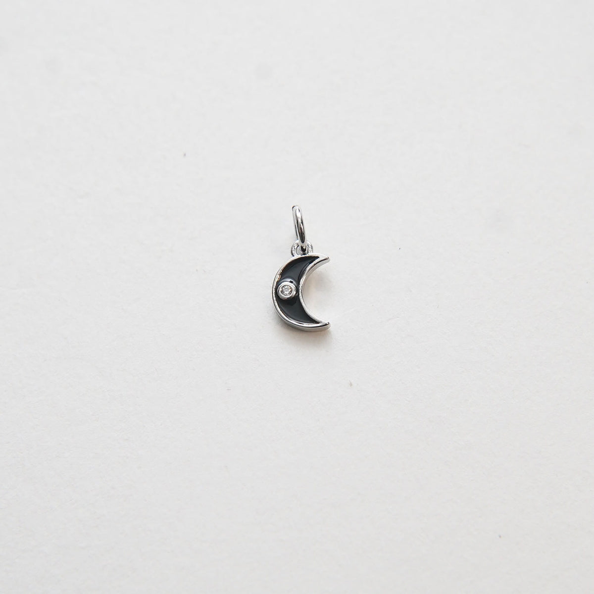 18K Gold Filled Enamel Moon Charm Pendant for Jewelry Making