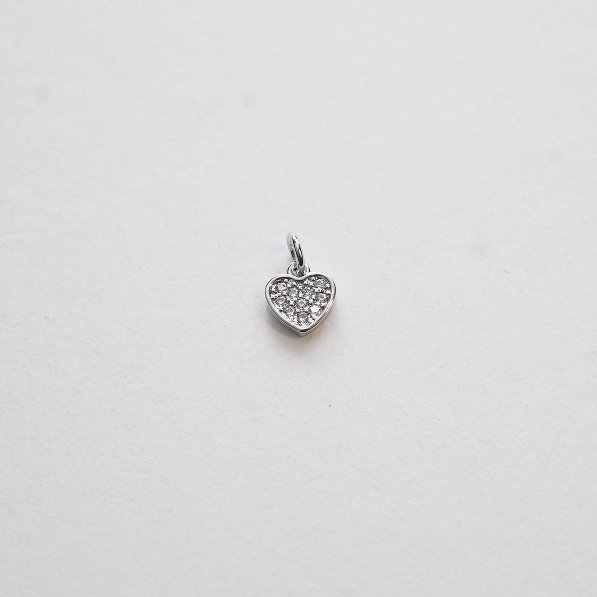 Gold Tiny Heart Charms,18K Gold Filled Heart Pendant,CZ Micro Pave Heart Charm Bracelet Necklace for DIY Jewelry Making Suppl