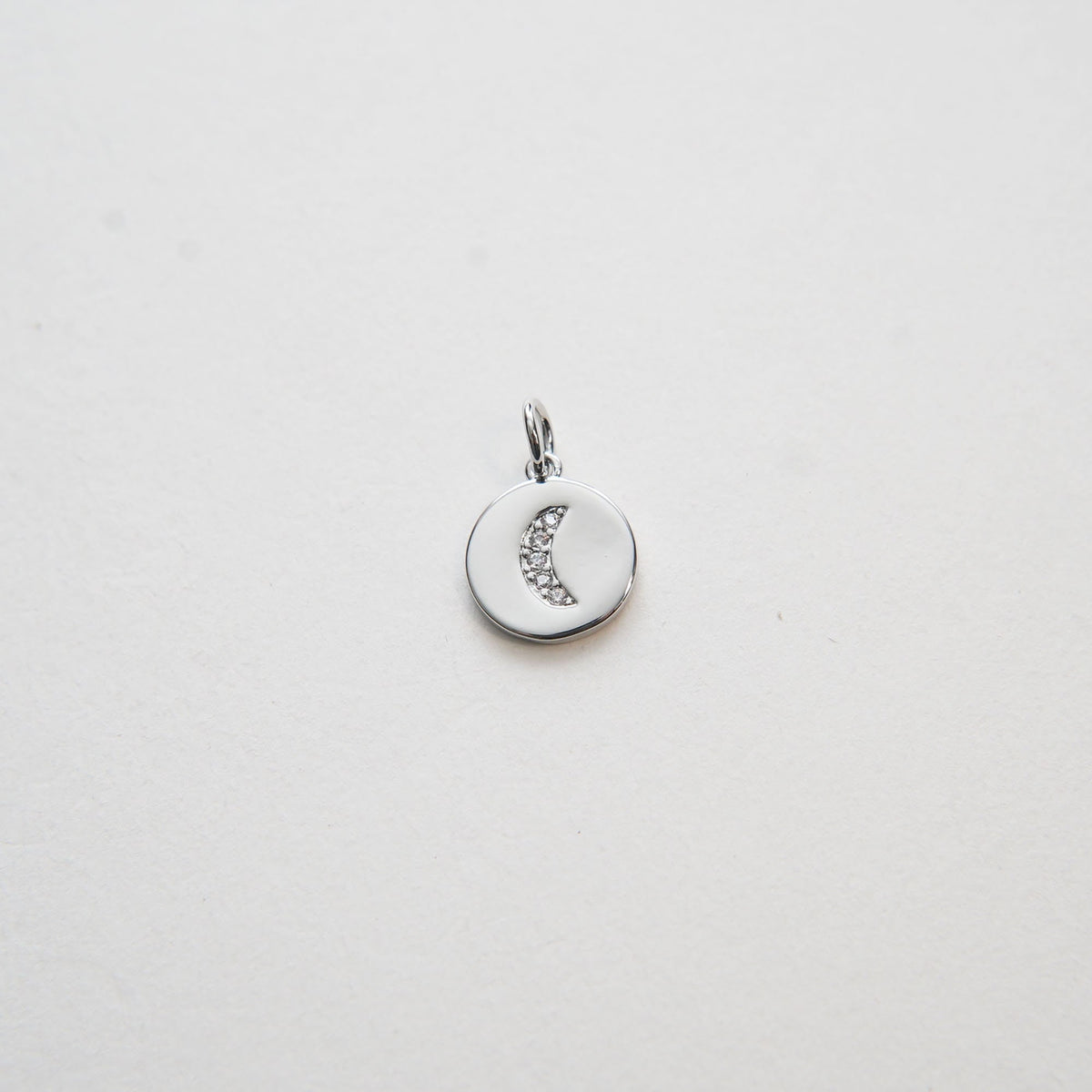 Gold Moon Charms,18K Gold Filled Round Coin Moon Pendant,Celestial Charm Bracelet Necklace for DIY Jewelry Making Supply