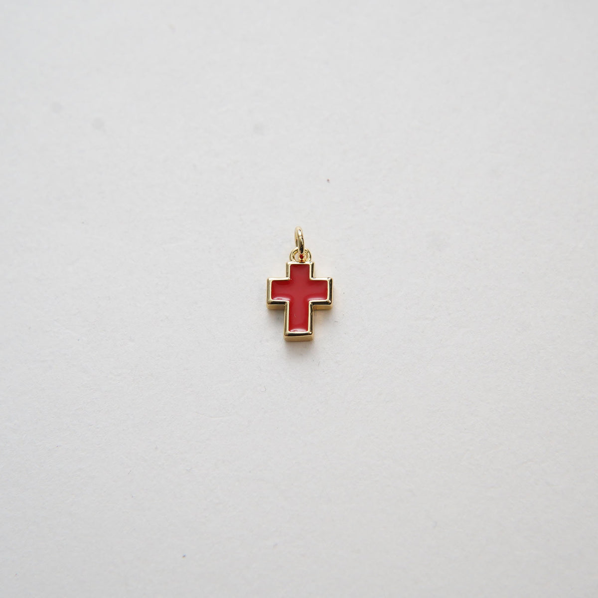Gold Cross Charms,18K Gold Filled Enamel Cross Pendant,Cross Charm Bracelet Necklace for DIY Jewelry Making Supply