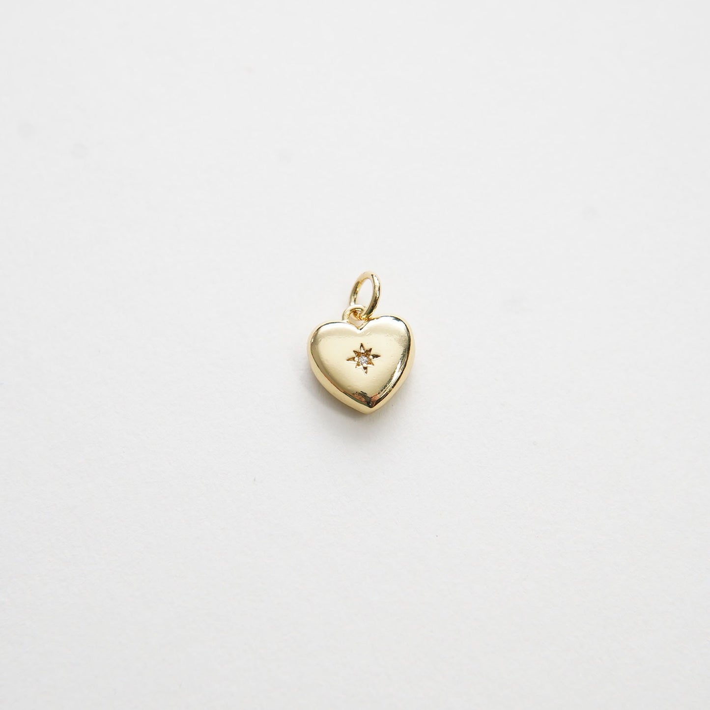 Gold Tiny Heart Charms,18K Gold Filled Heart Pendant,Heart Charm Bracelet Necklace for DIY Jewelry Making Supply