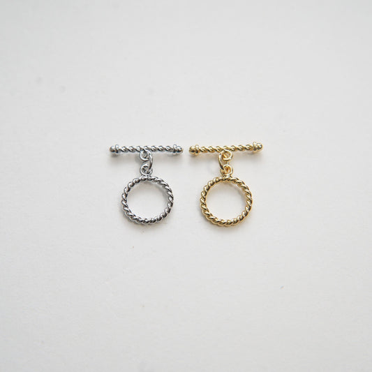 18K Gold Toggle Clasp, Gold OT Clasp Fancy Design OT Clasp Bulk Supply for Bracelet Necklace Component