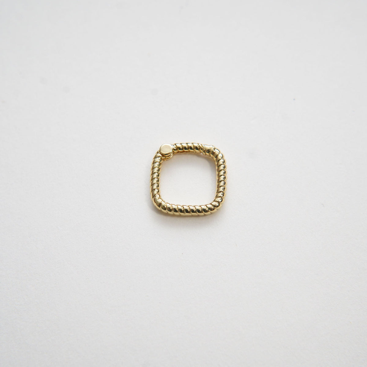 18K Gold Filled Square Carabiner Clasp,Carabiner Lock Connector,Spring Push Gate for DIY Jewelry Finding Necklace Bracelet