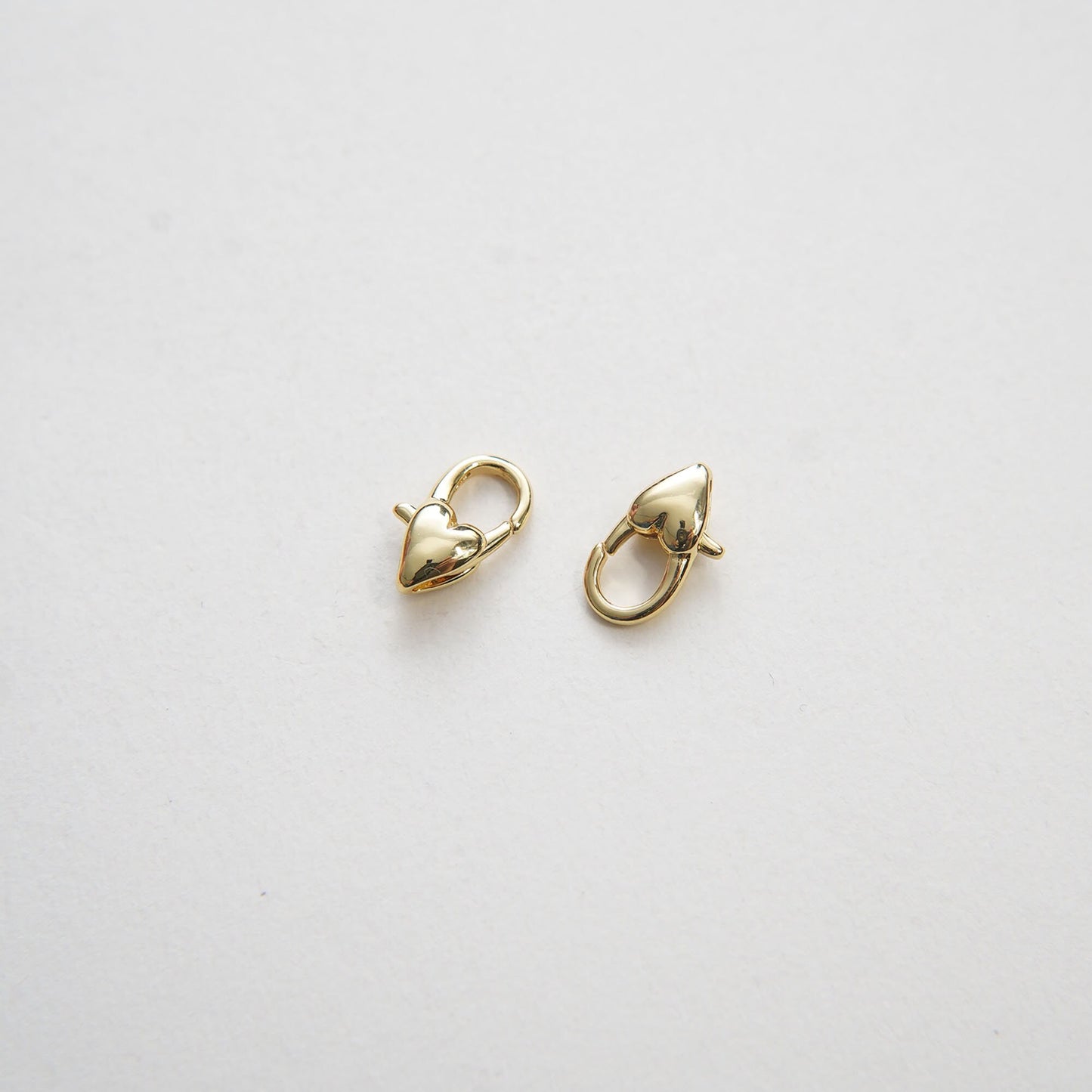 Gold Heart Clasp,18K Gold Filled Lobster Clasp Gold Lobster Claw for DIY Jewelry Finding Necklace Bracelet