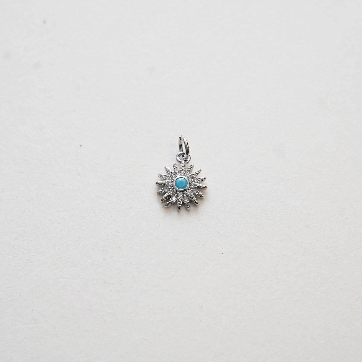 18K Gold Filled Starburst Charm Pendant for Jewelry Making
