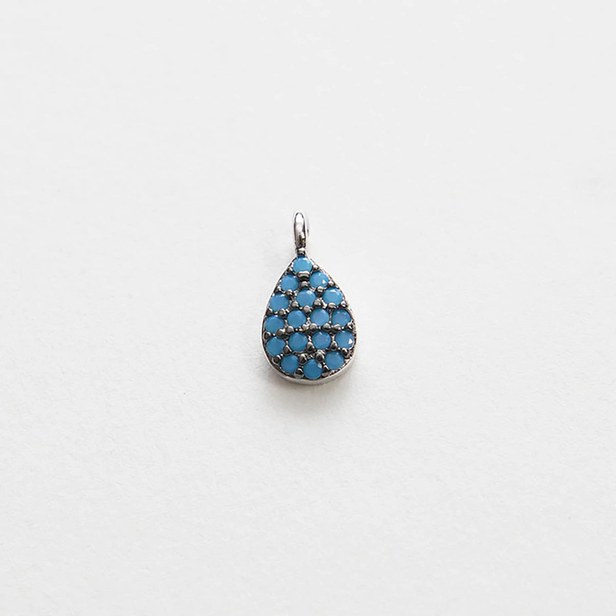 Gold Teardrop Charms,18K Gold Filled Teardrop Pendant,Turquoise Teardrop Charm Bracelet Necklace for DIY Jewelry Making Suppl