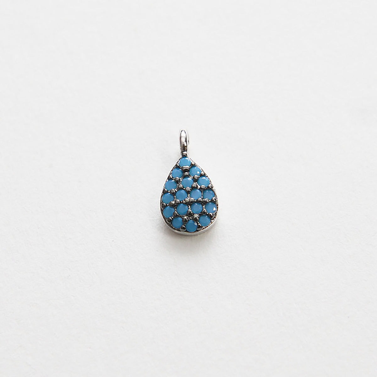 18K Gold Filled Turquoise Teardrop Charm Pendant for Jewelry Making