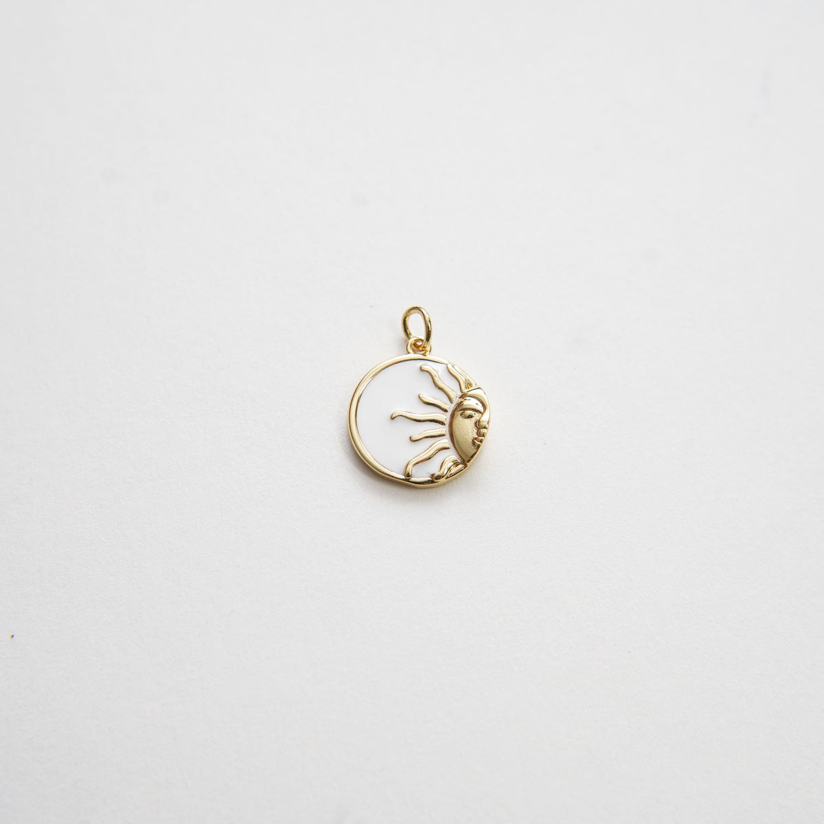 18K Gold Filled Sun Charm Pendant for Jewelry Making