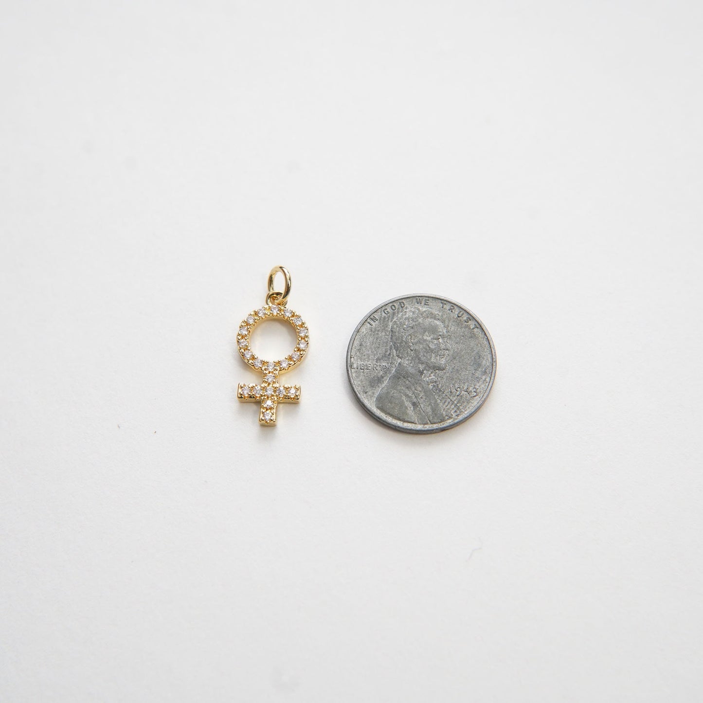 Gold Female Symbol Charms,18K Gold Filled female symbol Pendant,female Charm Bracelet Necklace for DIY Jewelry Making Supply