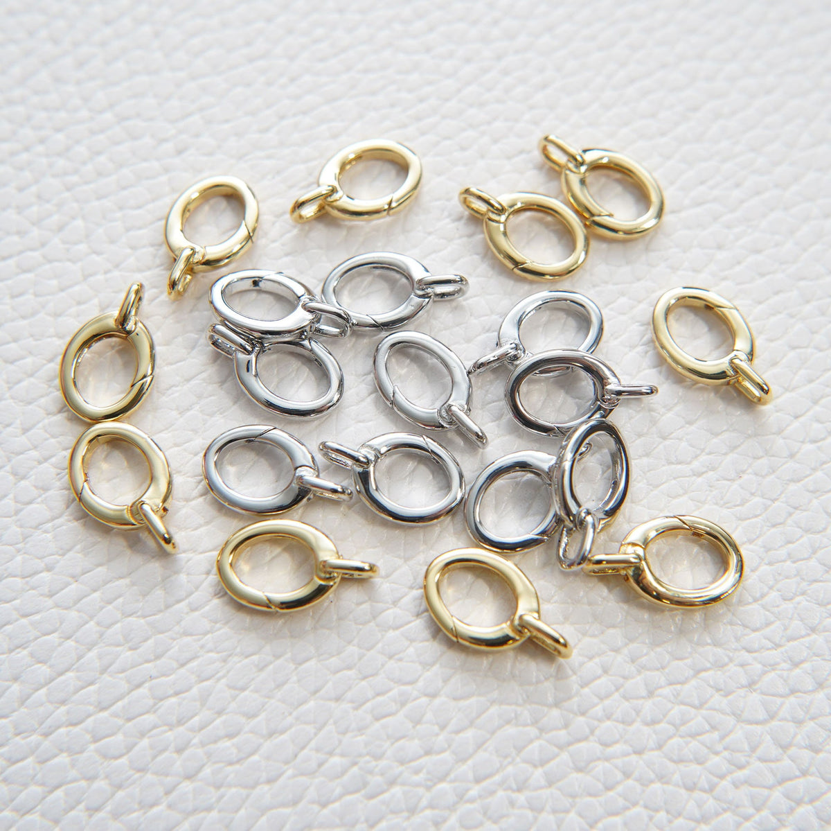 18K Gold Filled Oval Carabiner Clasp,Buckle Clasp,Carabiner push Clasp,for DIY Jewelry