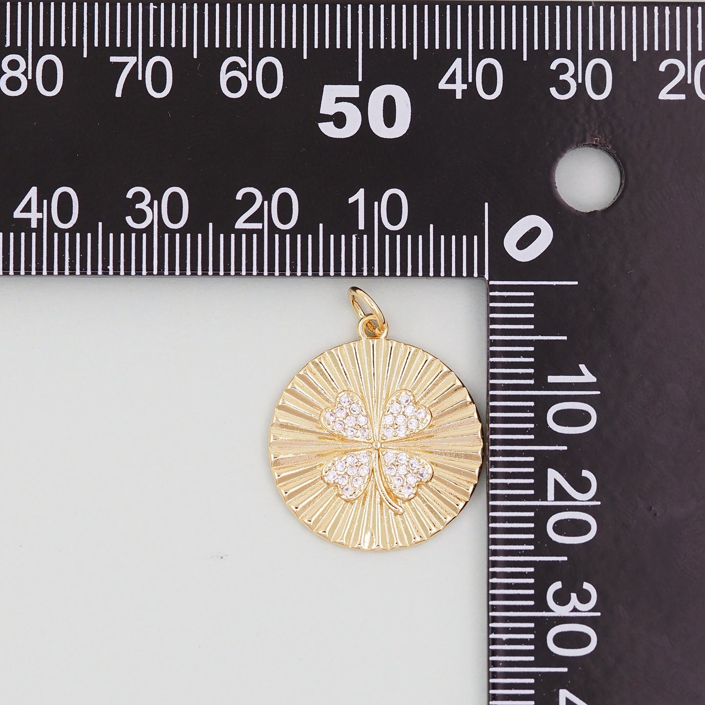 Gold Flower Charms,18K Gold Filled CZ Lucky Flower Pendant,Silver Lucky flower Charm Bracelet Necklace for DIY Jewelry Making Supply