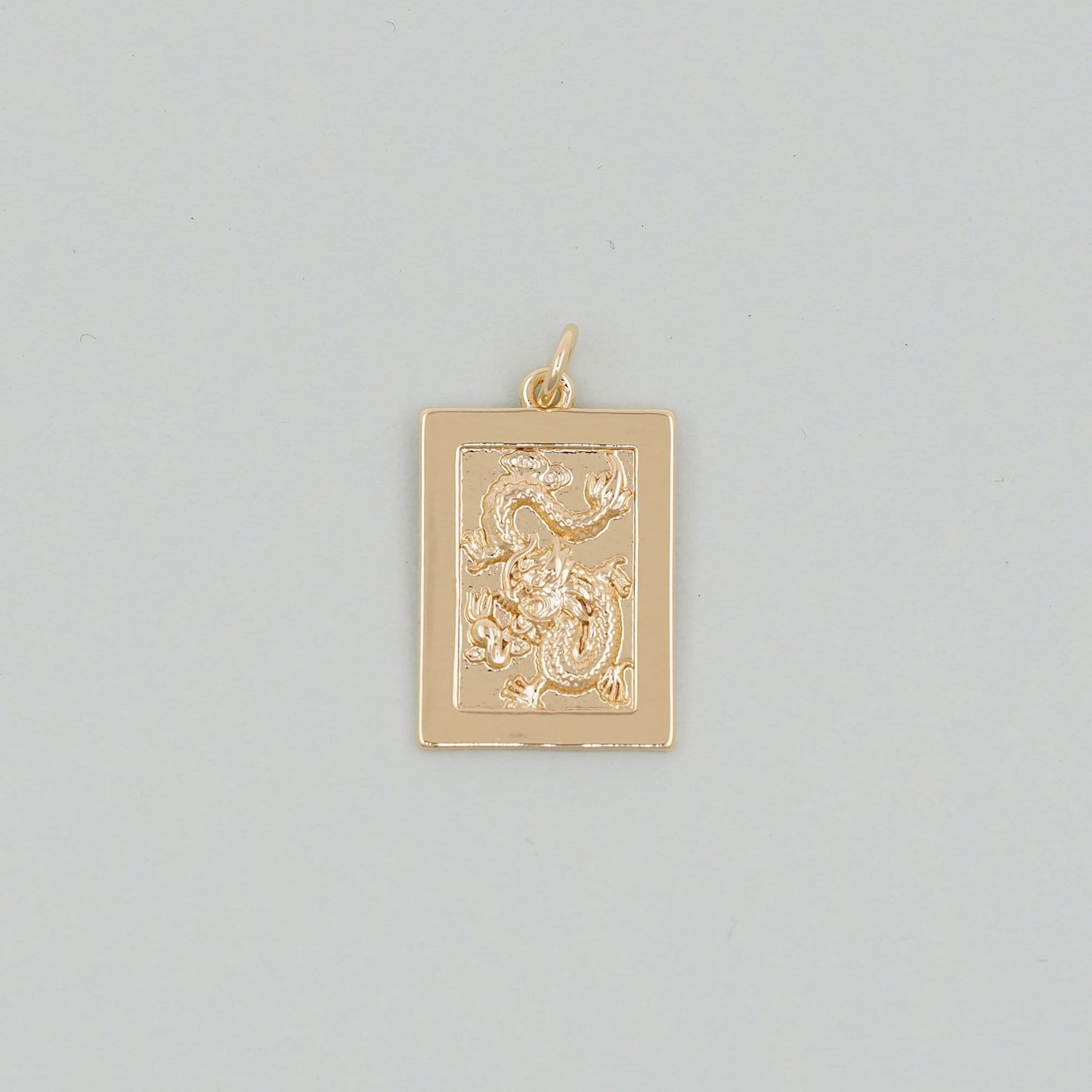 Gold Dragon Charm,18K Gold Filled Dragon Pendant,Silver Medal dragon Charm Bracelet Necklace for DIY Jewelry Making Supply