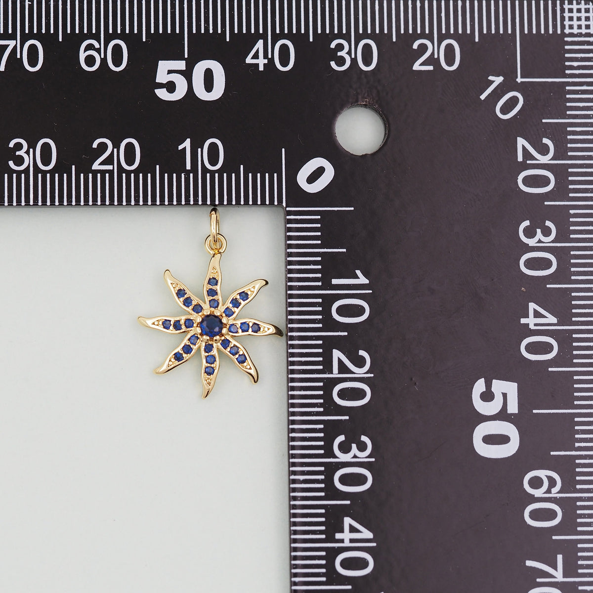 Gold Sun Charms,18K Gold Filled Starburst Pendant,North Star Charm Bracelet Necklace for DIY Jewelry Making Supply