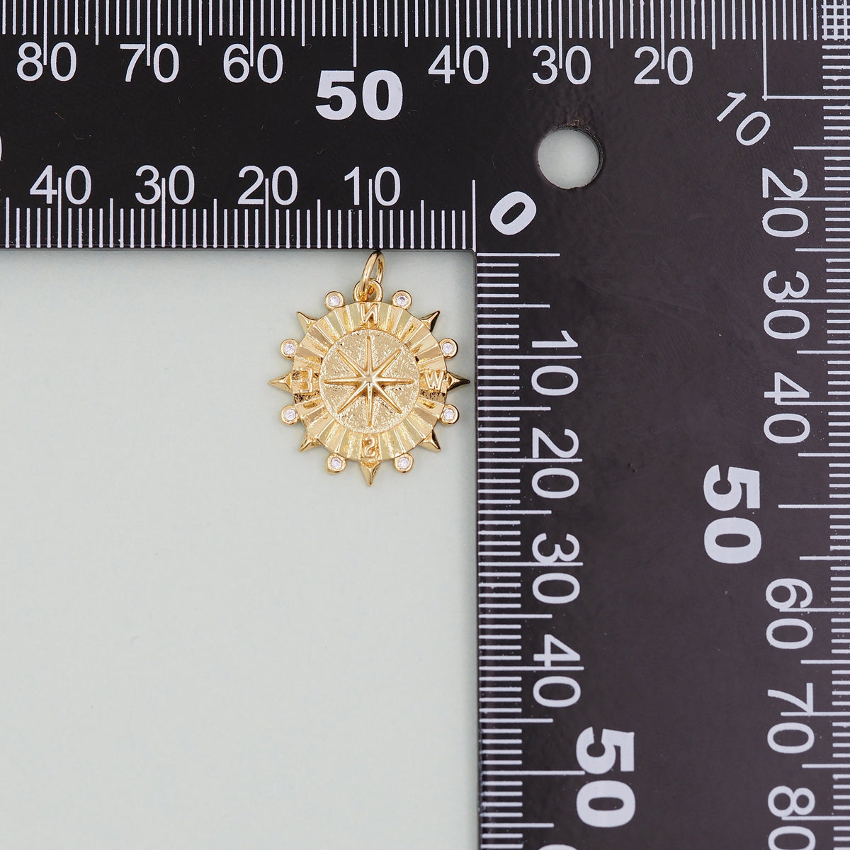 18K Gold Filled North Star Charm Pendant for Jewelry Making