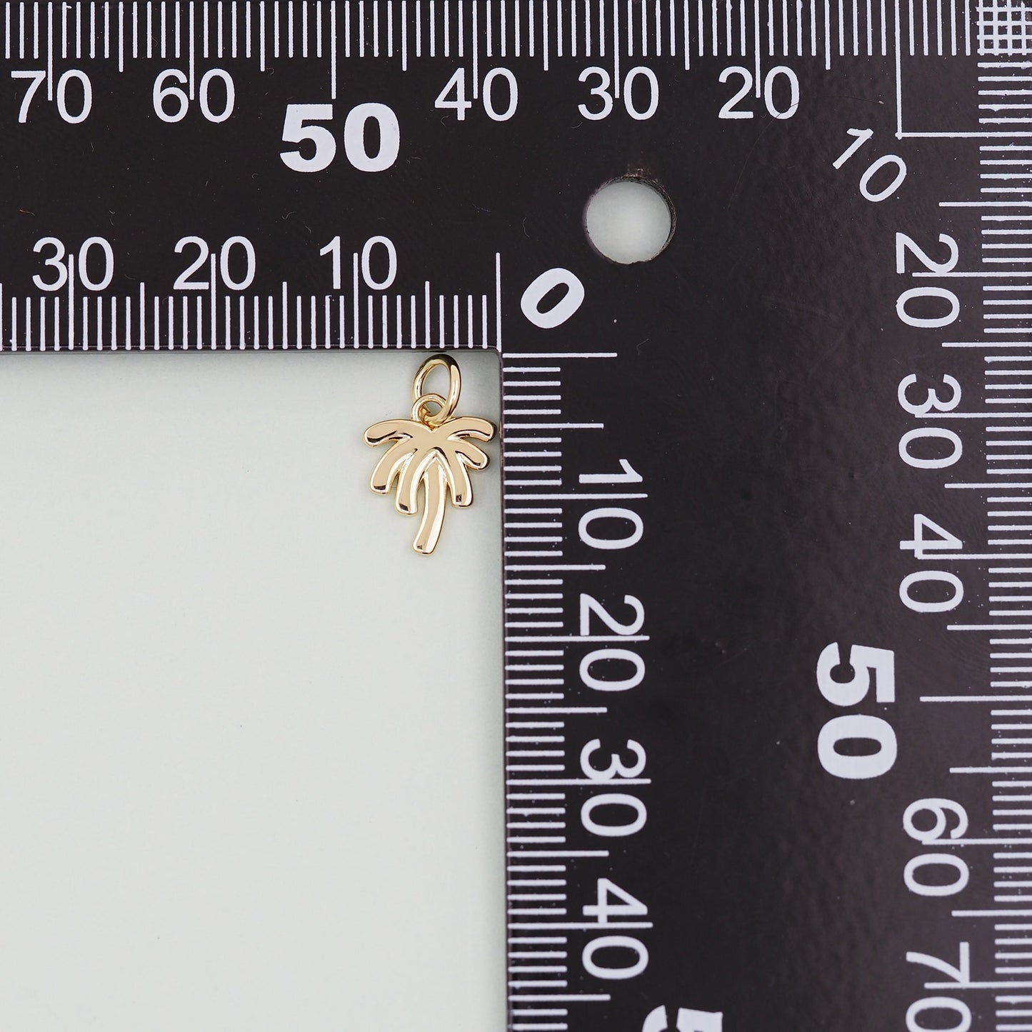Gold Palm Tree Charms,18K Gold Filled Palm tree Pendant,Silver coconut tree Charm Bracelet Necklace for DIY Jewelry Making Supply