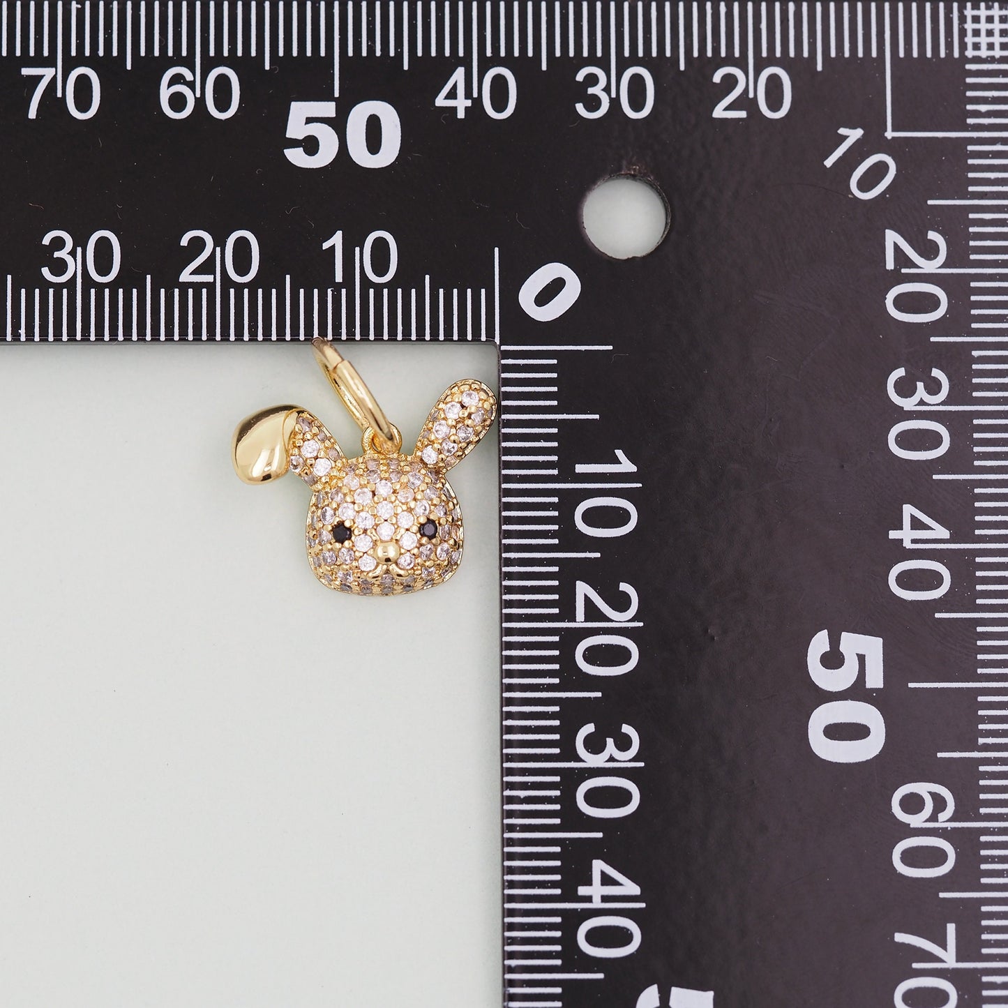 Gold rabbit Charms,18K Gold Filled rabbit Pendant,Silver rabbit Charm Bracelet Necklace for DIY Jewelry Making Supply
