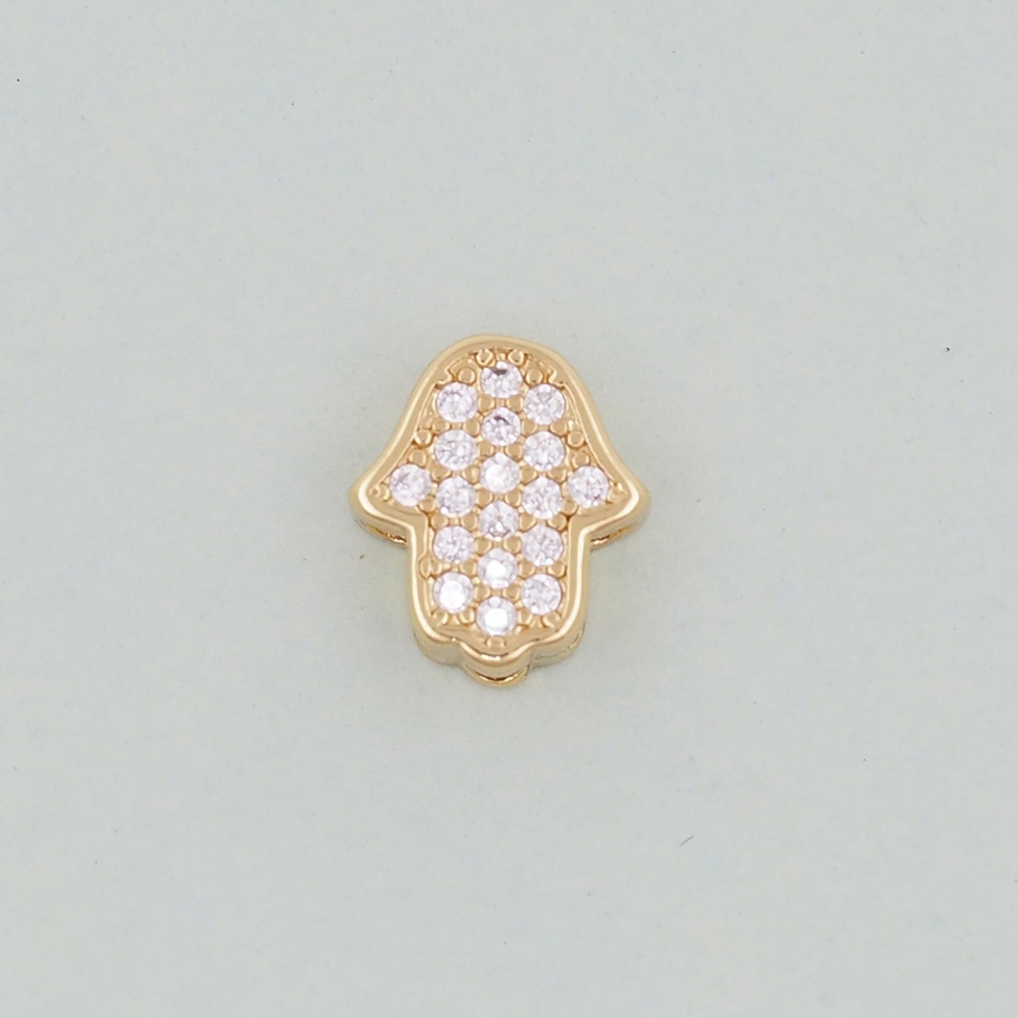 Gold Hamsa Beads Charms,18K Gold Filled Hamsa Bracelet Necklace for DIY Jewelry Making Supply