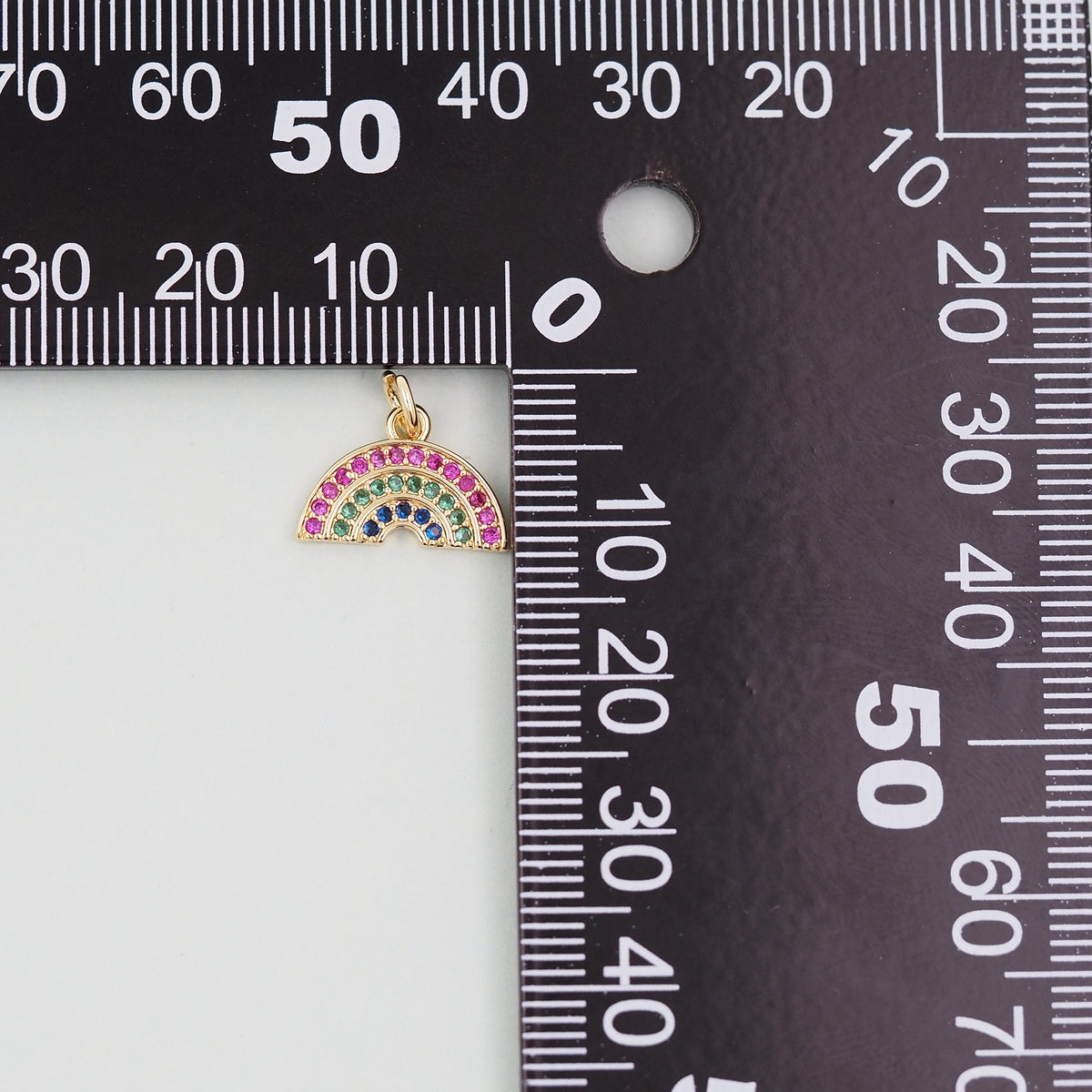 18K Gold Filled Cubic Zirconia Bow Charm Pendant for Jewelry Making
