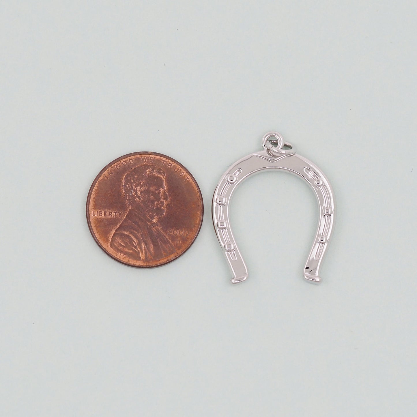 Gold Horse Shoe Charms,18K Gold Filled Crescent Pendant,CZ Micro Pave Horns Charm Bracelet Necklace for DIY Jewelry Making Supply