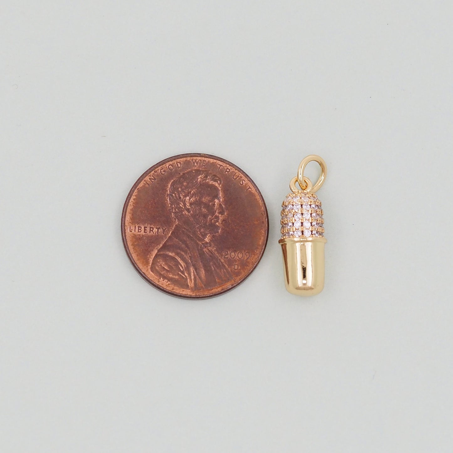 Gold capsule Charms,18K Gold Filled capsule Pendant,pill Charm Bracelet Necklace for DIY Jewelry Making Supply