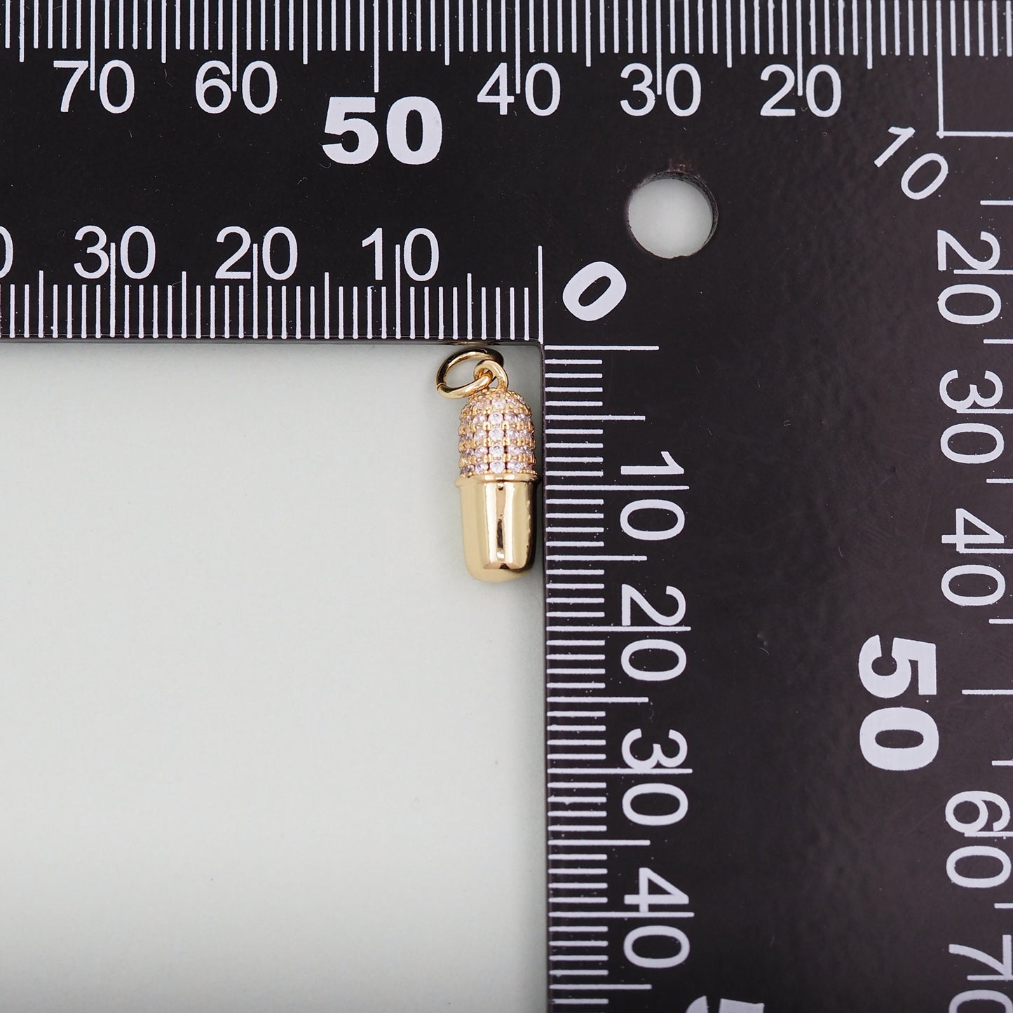 Gold capsule Charms,18K Gold Filled capsule Pendant,pill Charm Bracelet Necklace for DIY Jewelry Making Supply