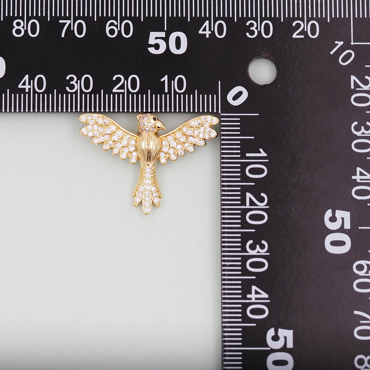 18K Gold Filled Cubic Zirconia Charm Pendant for Jewelry Making