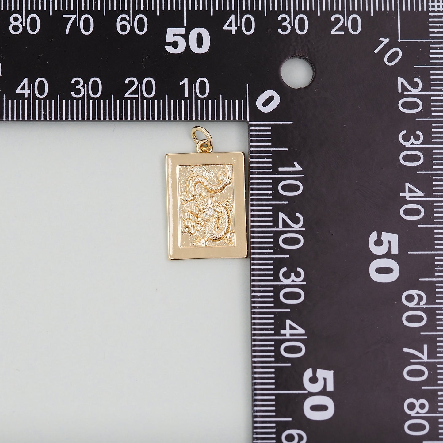 Gold Dragon Charm,18K Gold Filled Dragon Pendant,Silver Medal dragon Charm Bracelet Necklace for DIY Jewelry Making Supply