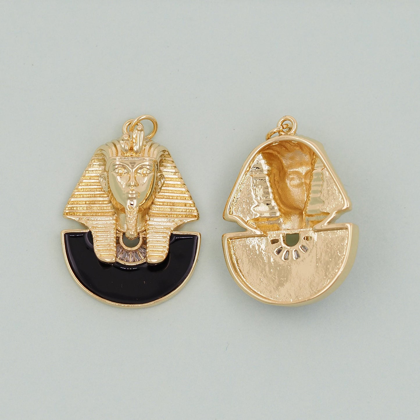 Gold Sphinx Charms,18K Gold Filled Sphinx Pendant,Sphinx Charm Bracelet Necklace for DIY Jewelry Making Supply