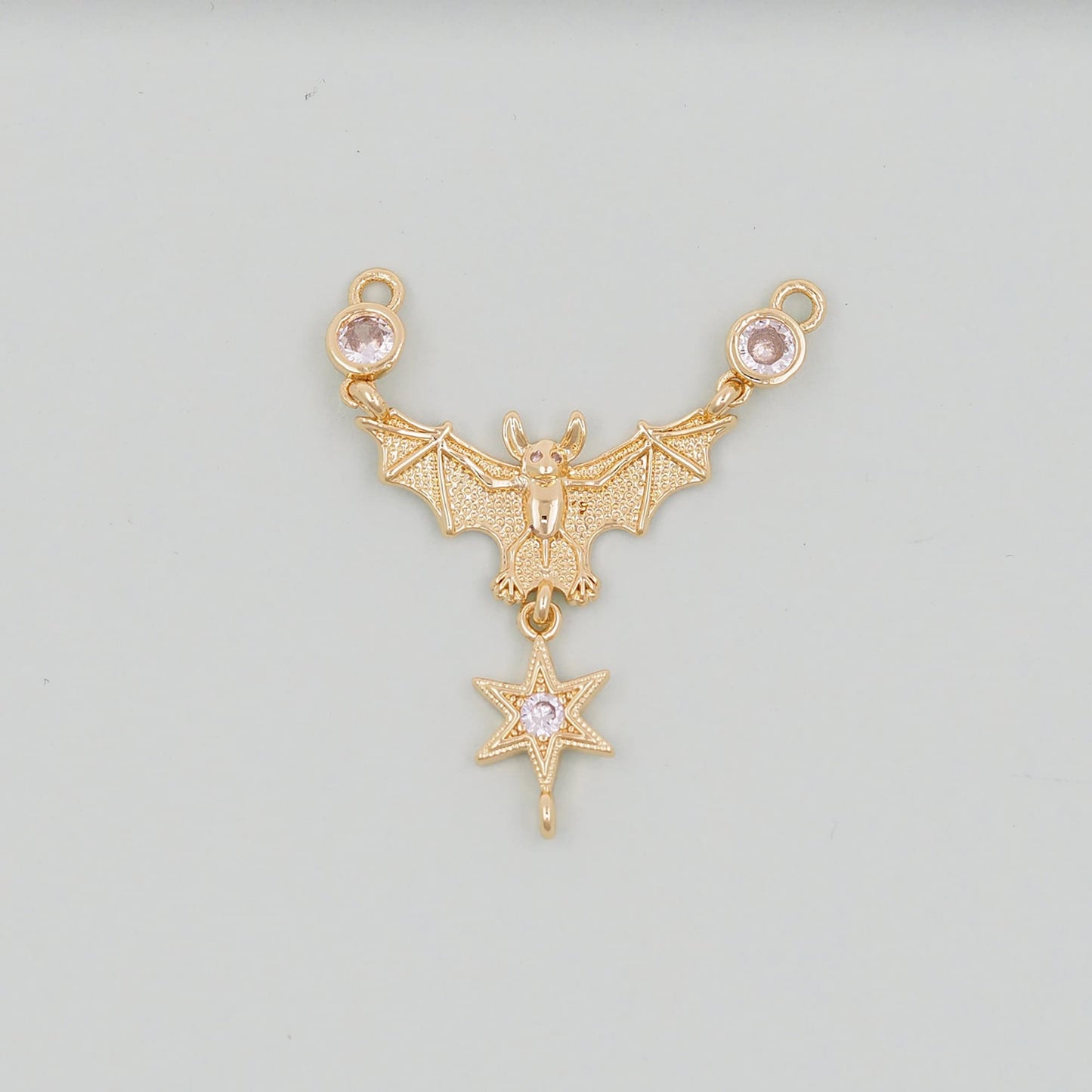 Gold bat Charms,18K Gold Filled bat Pendant,bat Charm Bracelet Necklace for DIY Jewelry Making Supply