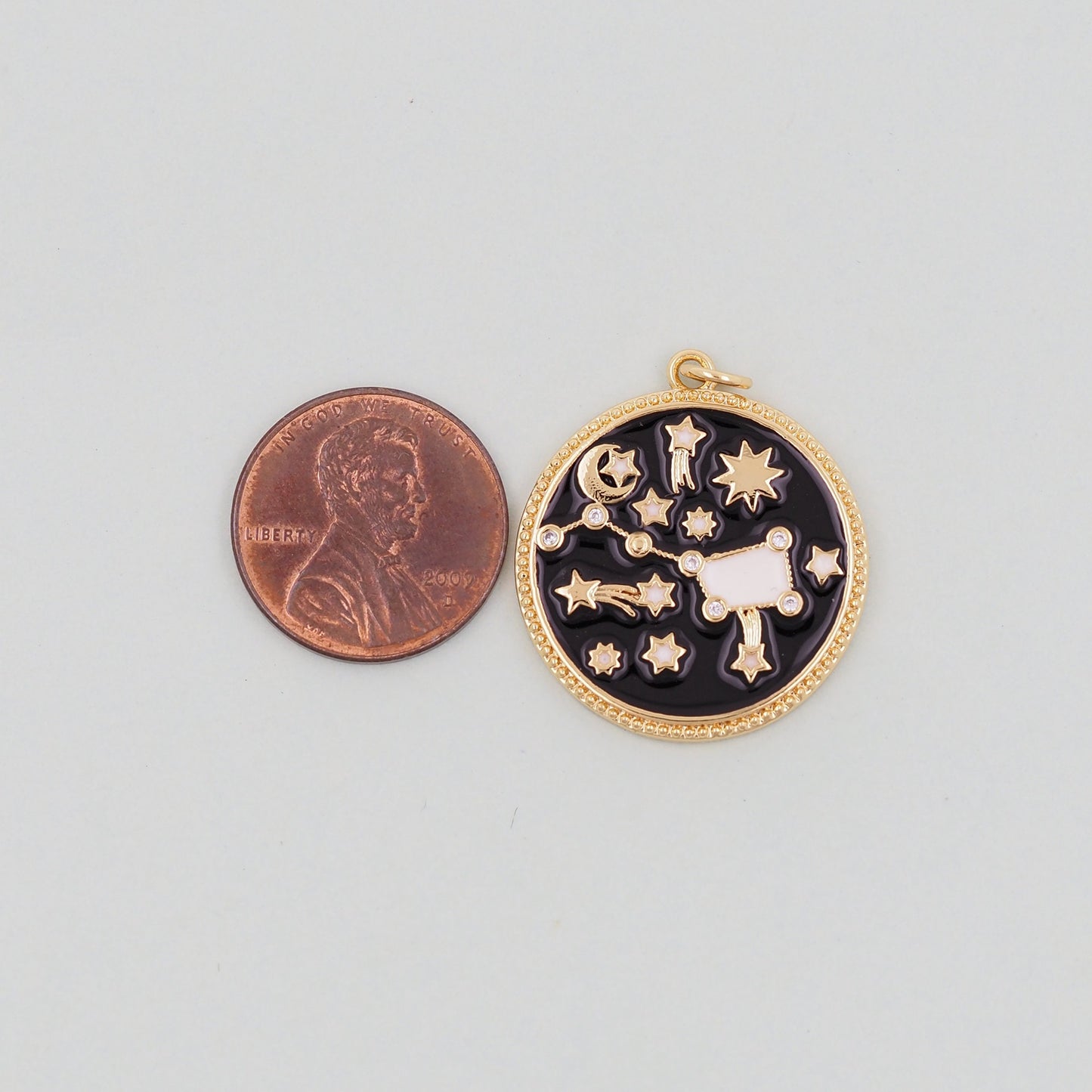 Gold Sun Charms,18K Gold Filled Star Pendant,Celestial Charm Bracelet Necklace for DIY Jewelry Making Supply