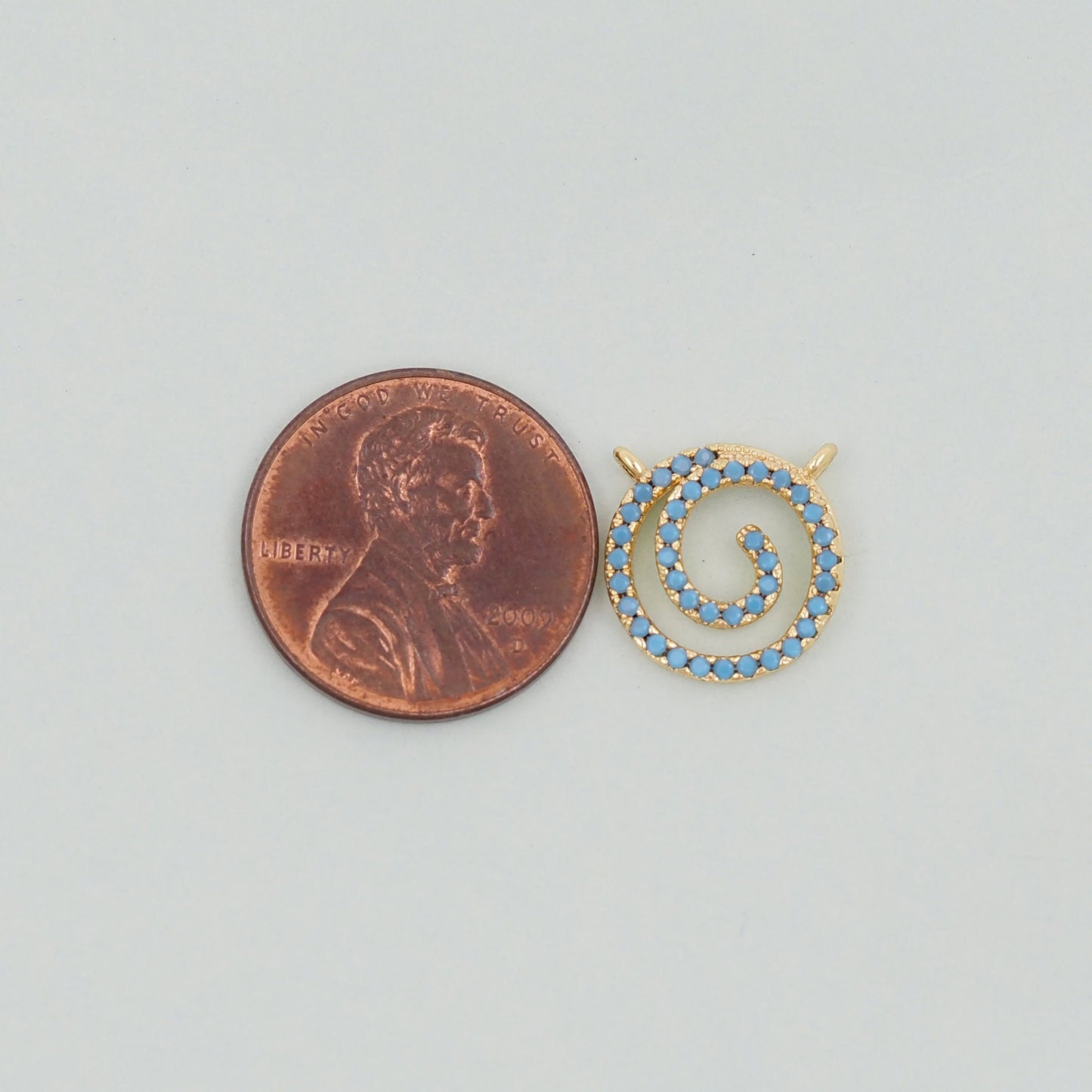 Gold Round Swirl Charms,18K Gold Filled swirl Pendant,Silver swirl Charm Bracelet Necklace for DIY Jewelry Making Supply