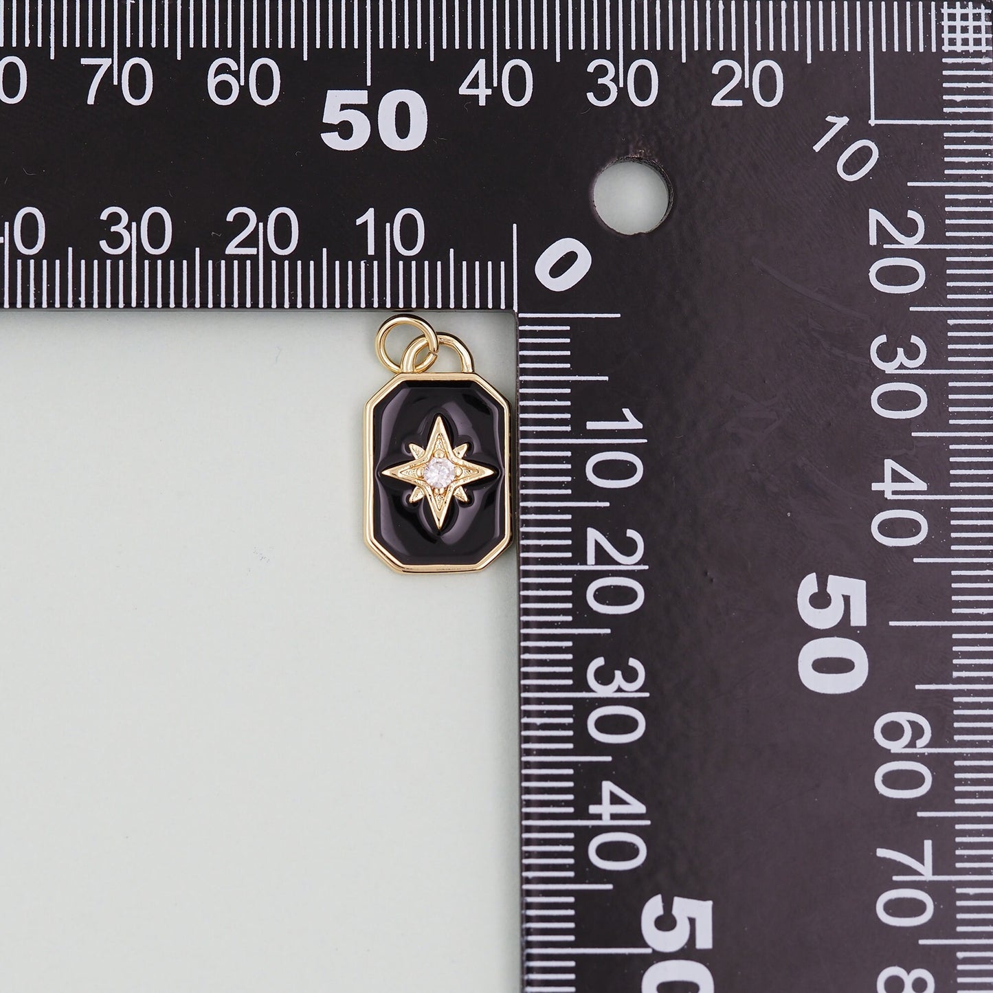 Gold Enamel Star Charms,18K Gold Filled Starburst Pendant,North Star Charm Bracelet Necklace for DIY Jewelry Making Supply