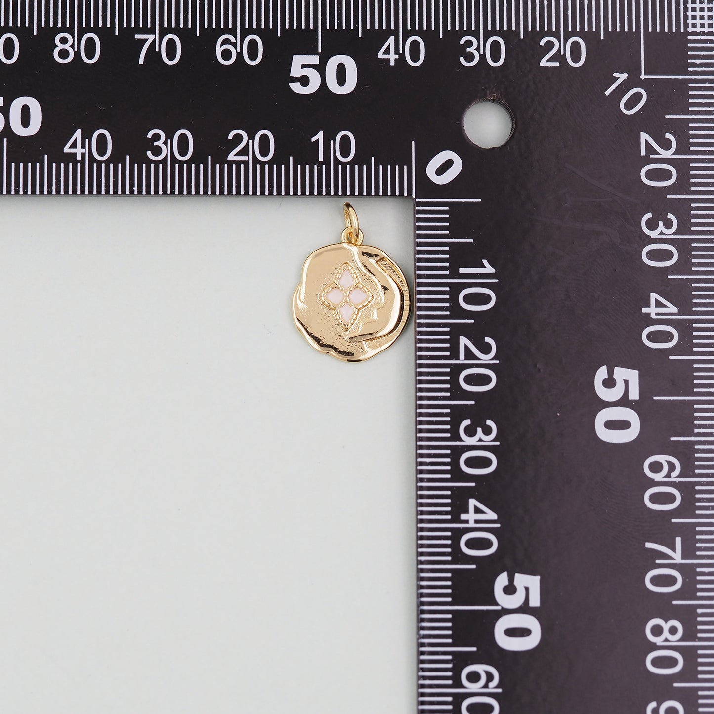 Gold geometry Charm,18K Gold Filled enamel Geometric Pendant Charm Bracelet Necklace for DIY Jewelry Making Supply