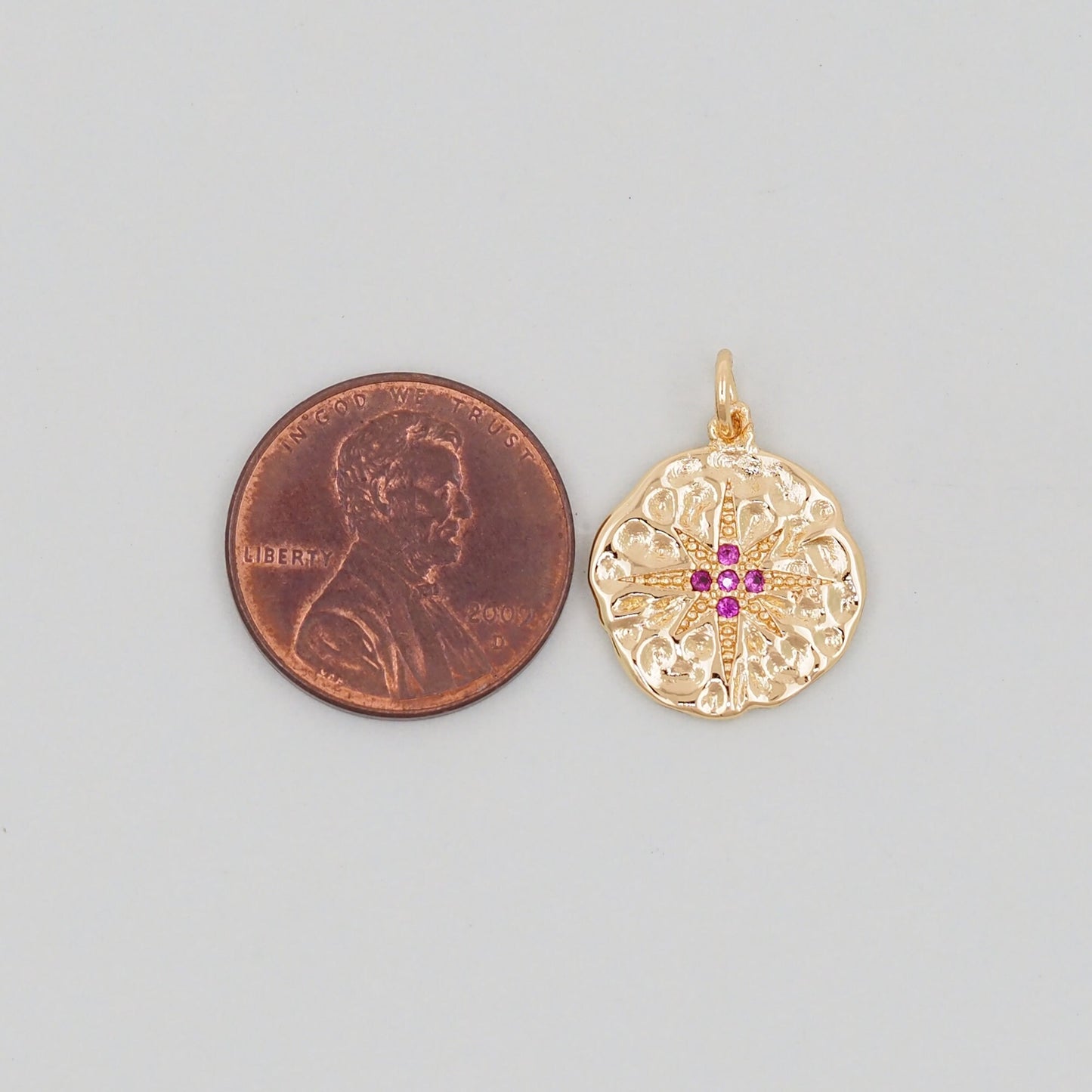 Gold Star Charms,18K Gold Filled Sun Pendant,Celestial Charm Bracelet Necklace for DIY Jewelry Making Supply
