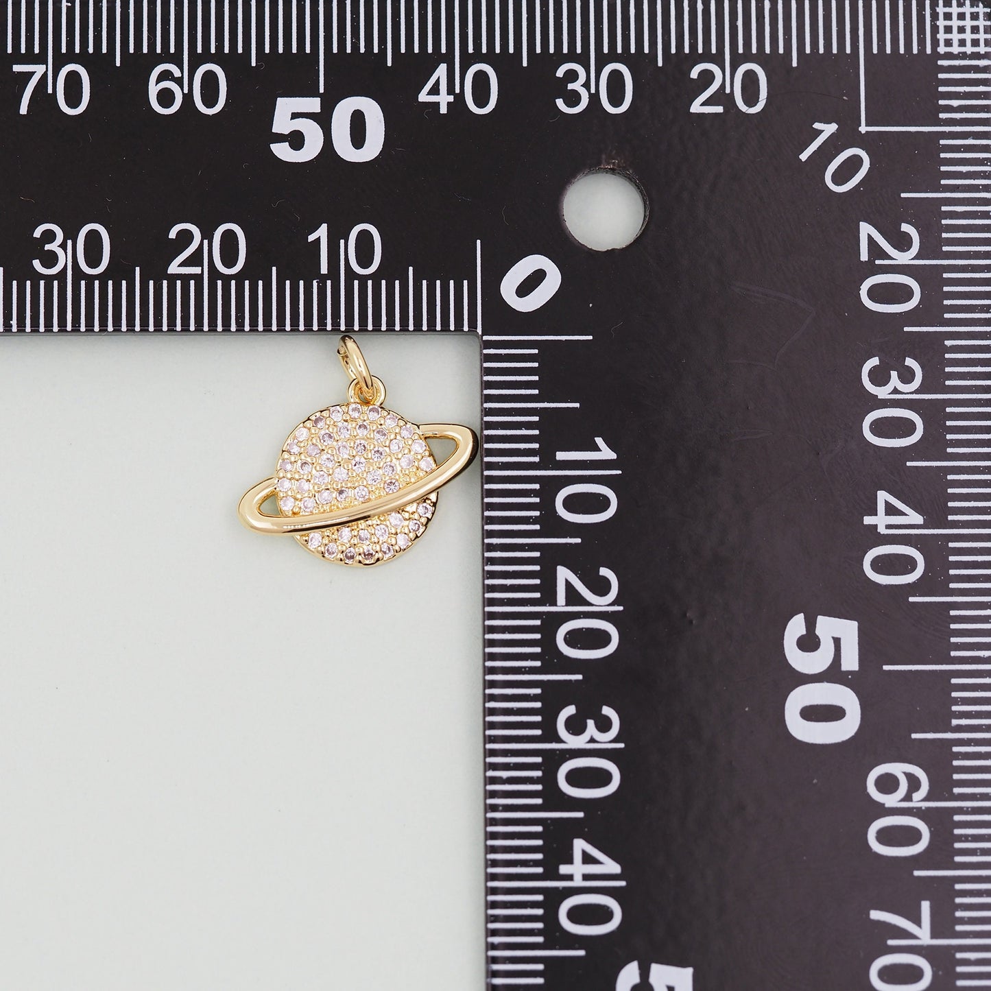 Gold Saturn Charms,18K Gold Filled Saturn Pendant,Silver Celestial Charm Bracelet Necklace for DIY Jewelry Making Supply