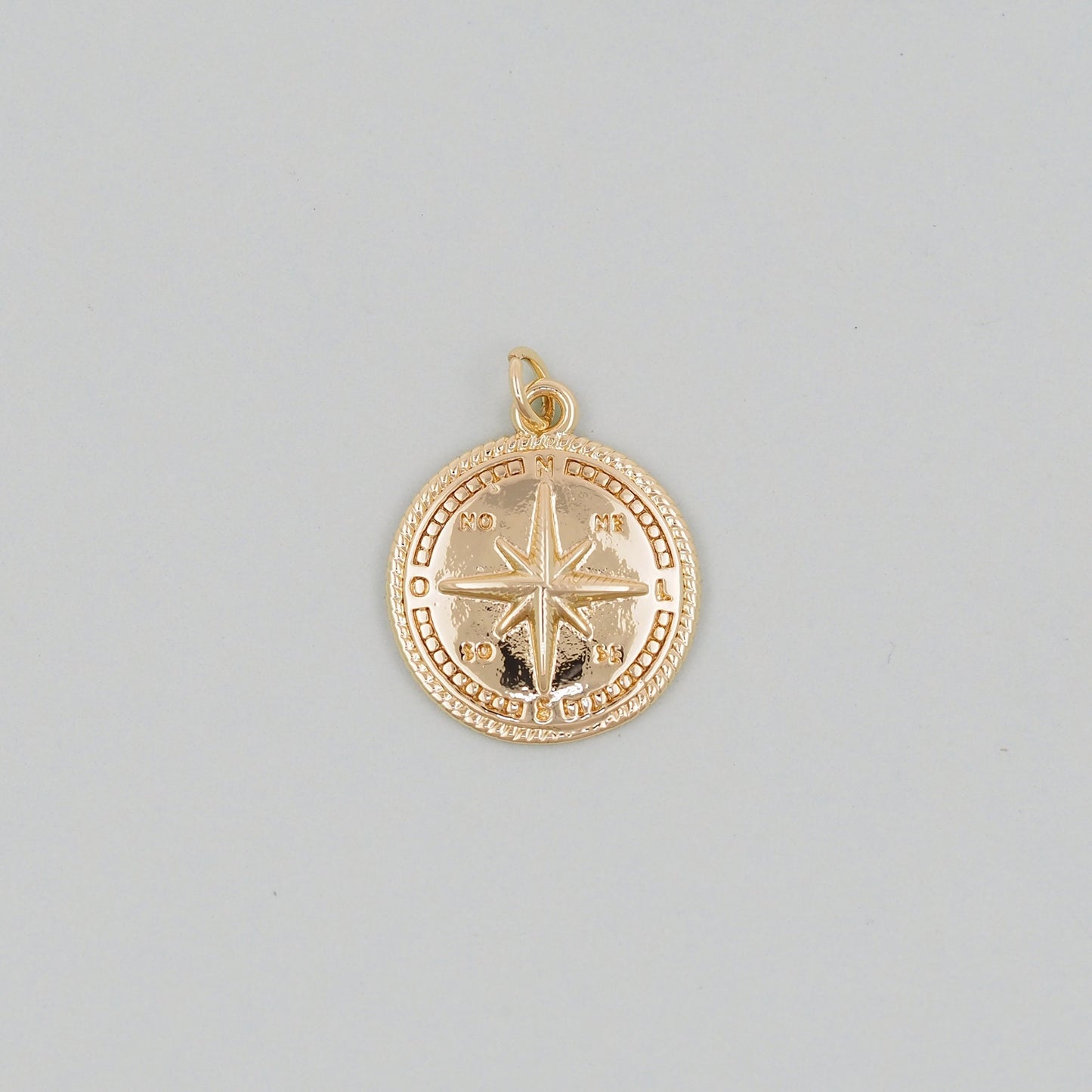 Gold Compass Charms,18K Gold Filled Starburst Pendant,North Star Charm Bracelet Necklace for DIY Jewelry Making Supply