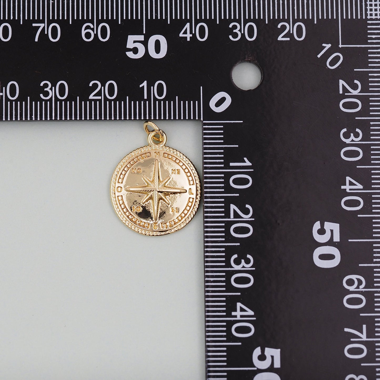 Gold Compass Charms,18K Gold Filled Starburst Pendant,North Star Charm Bracelet Necklace for DIY Jewelry Making Supply