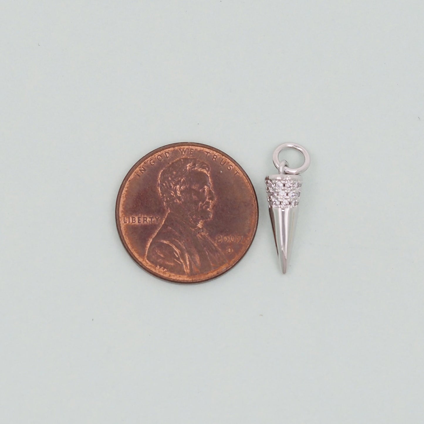 Gold spike Charms,18K Gold Filled spike Pendant,Silver spike Charm Bracelet Necklace for DIY Jewelry Making Supply
