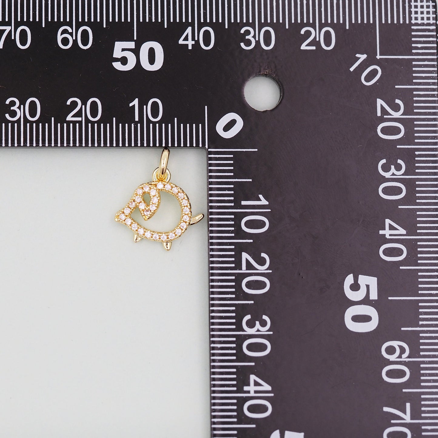 Gold Pig Charms,18K Gold Filled Pig Pendant,Silver Pig Charm Bracelet Necklace for DIY Jewelry Making Supply