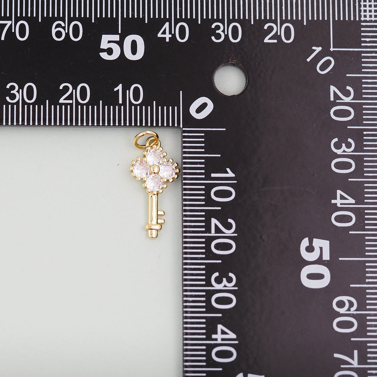 Gold Key Charms,18K Gold Filled Key Pendant,Key Charm Bracelet Necklace for DIY Jewelry Making Supply