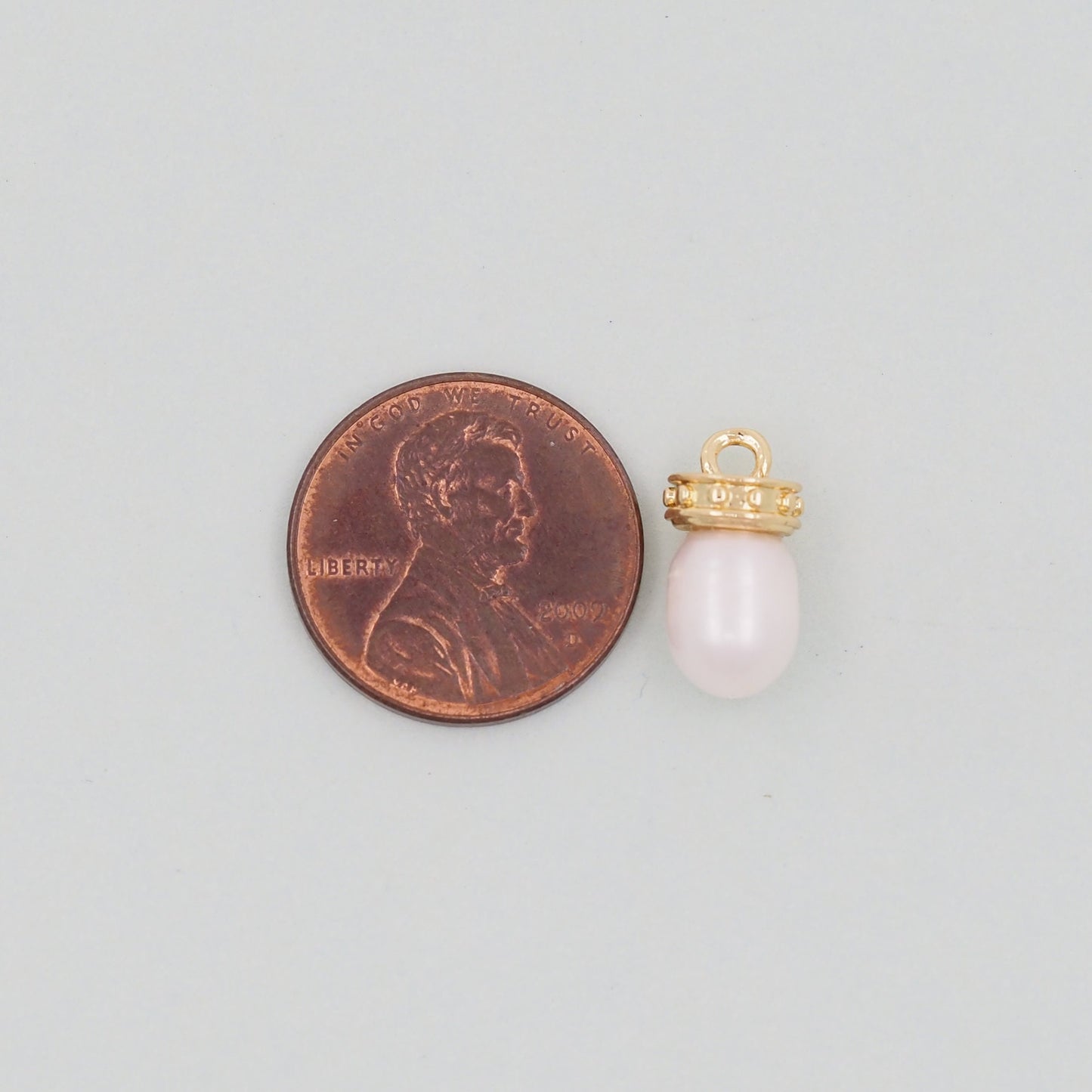 Gold Pearl Charms,18K Gold Filled pearl Pendant,pearl Charm Bracelet Necklace for DIY Jewelry Making Supply