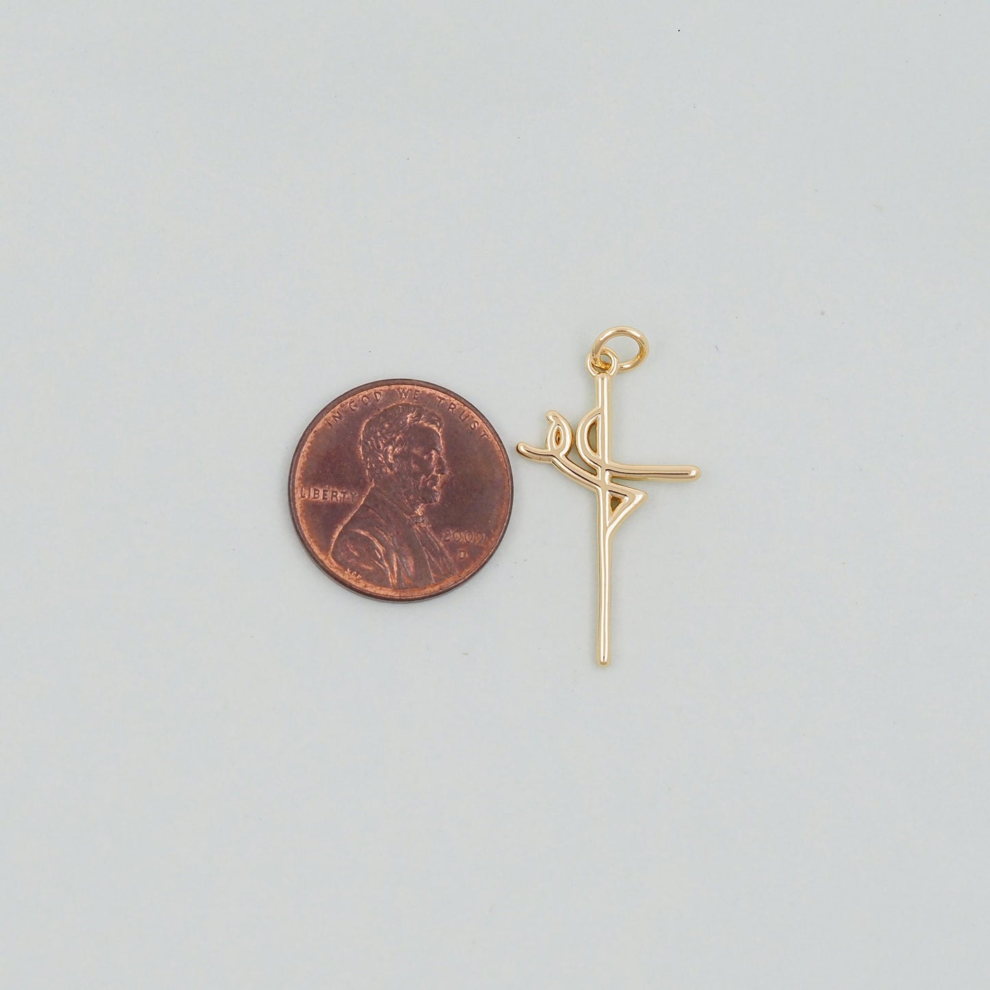 Gold geometry Charms,18K Gold Filled CZ geometry Pendant,geometry cross Charm Bracelet Necklace for DIY Jewelry Making Supply